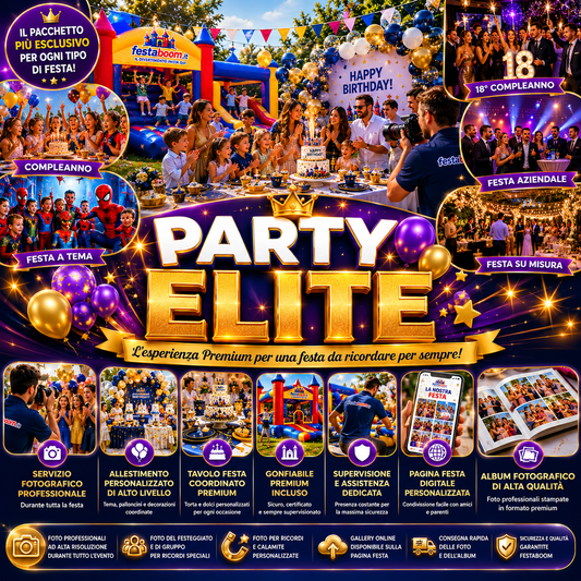 👑 Party Elite – Festa Premium Completa Personalizzata